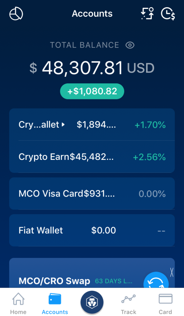 crypto.com card balance